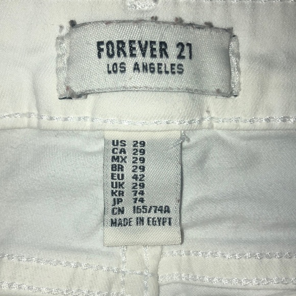 White Low Rise ankle fit ripped jeans - Picture 7 of 7